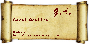 Garai Adelina névjegykártya